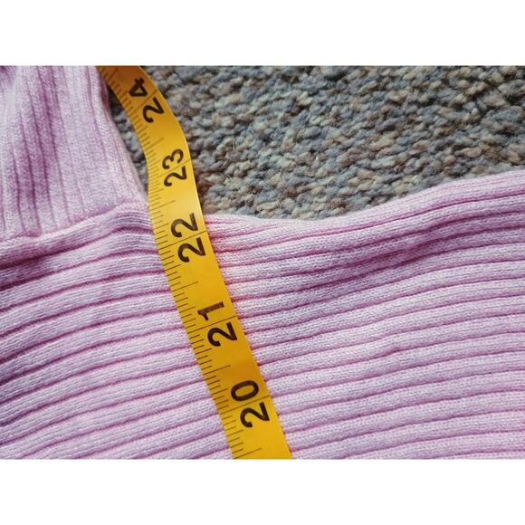 Leith Rib Wrap Sweater pink ballet Core coquette girl romantical pilates casual - Picture 12 of 12